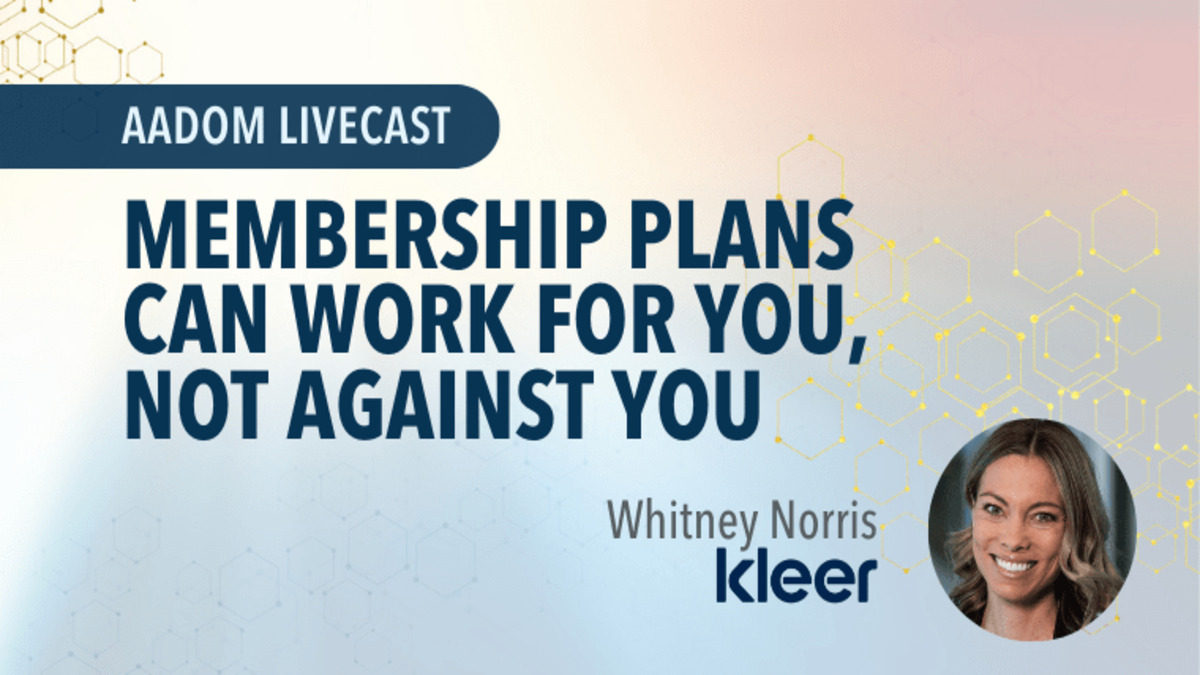 Membership Plans Can Work For You, Not Against You, Presented by: Whitney Norris